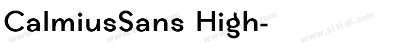 CalmiusSans High字体转换